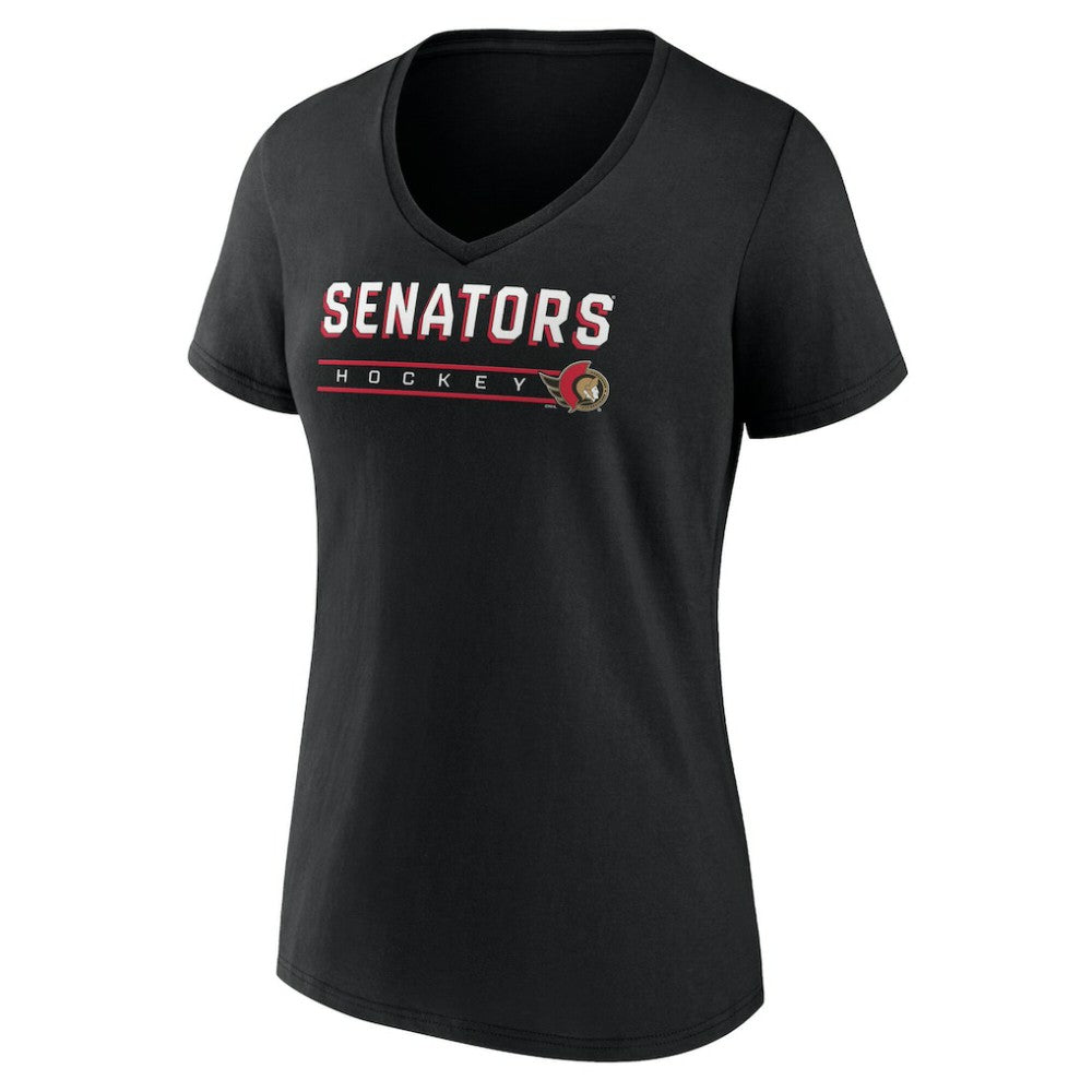 Ottawa Senators Fanatics Women's V-Neck T-Shirt Black
