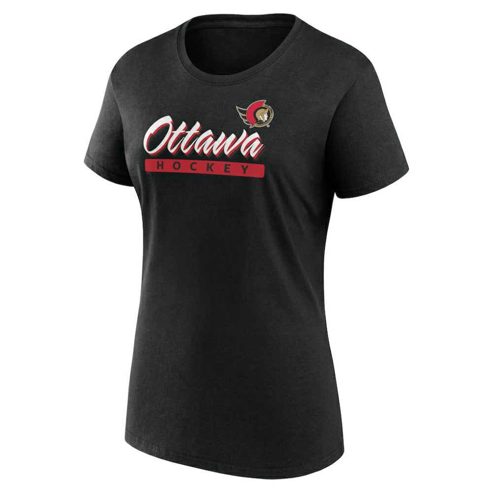 Ottawa Senators Fanatics Women's Risk Cotton T-Shirt Black
