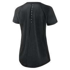 Colorado Rockies Women's Summer Breeze Raglan Fashion T-Shirt Heather Black | Nike