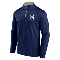 New York Yankees Fundamentals Quarter-Zip Pullover Heather Navy