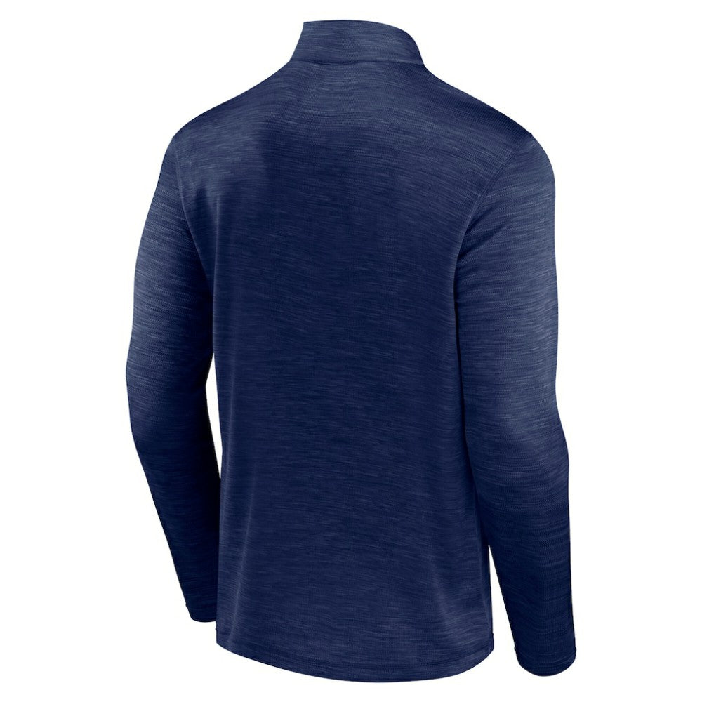 New York Yankees Fundamentals Quarter-Zip Pullover Heather Navy