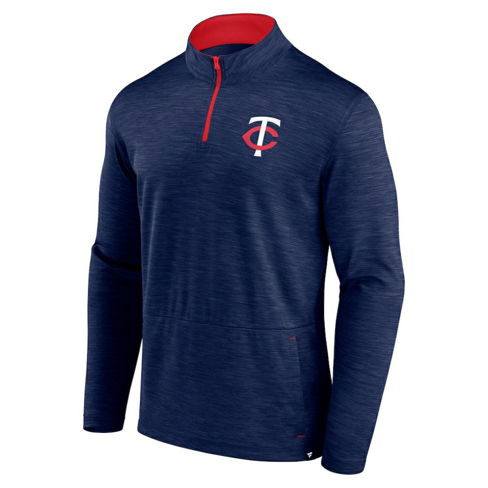 Minnesota Twins Fundamentals Quarter-Zip Pullover Heather Navy