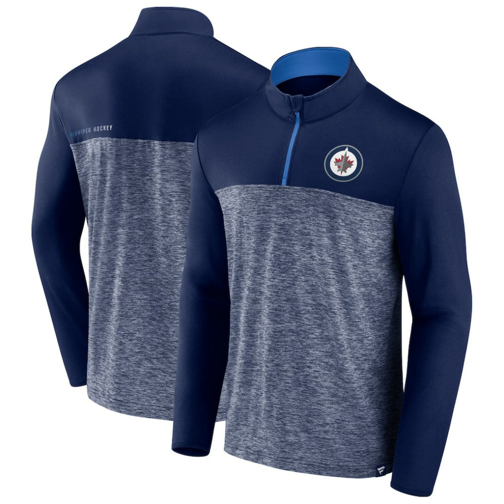Winnipeg Jets Fanatics Iconic Defender Quarter-Zip Jacket Navy