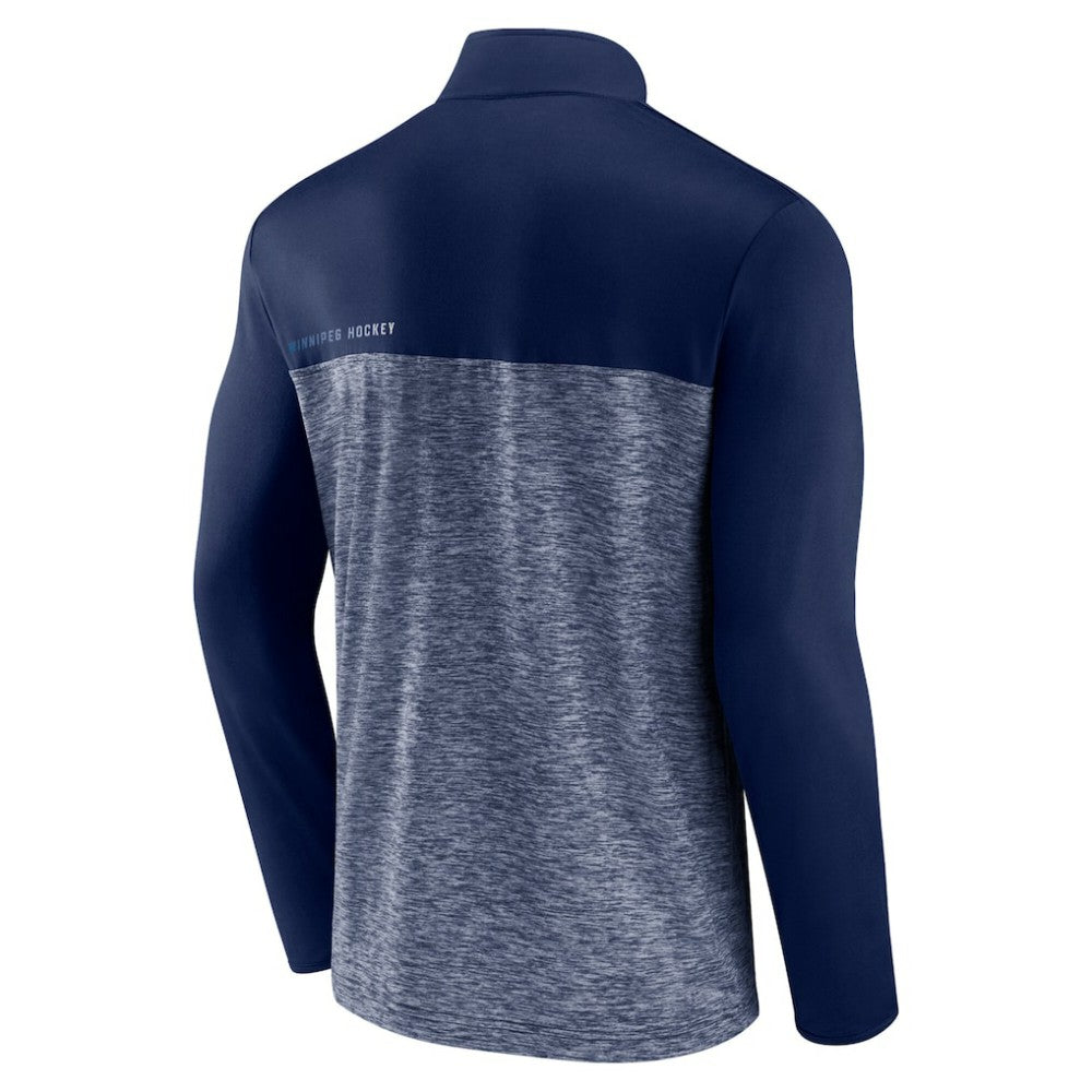 Winnipeg Jets Fanatics Iconic Defender Quarter-Zip Jacket Navy