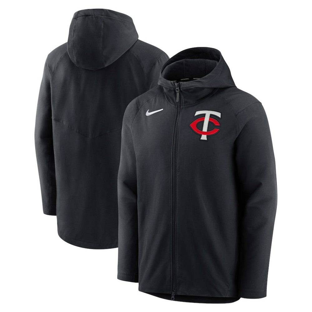 Minnesota Twins Authentic Collection Player Therma Full-Zip Hoodie Black | Nike