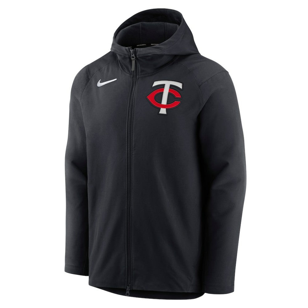 Minnesota Twins Authentic Collection Player Therma Full-Zip Hoodie Black | Nike