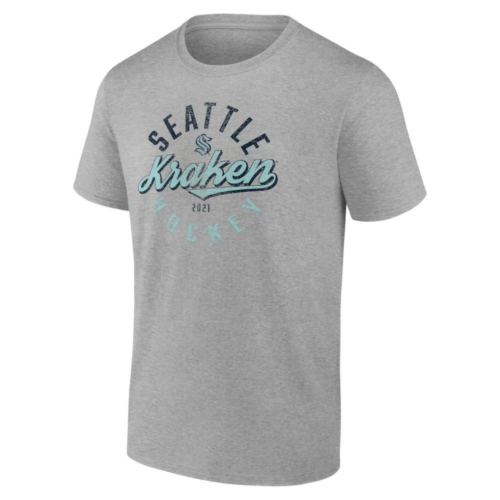 Seattle Kraken Fanatics Emblem T-Shirt Gray