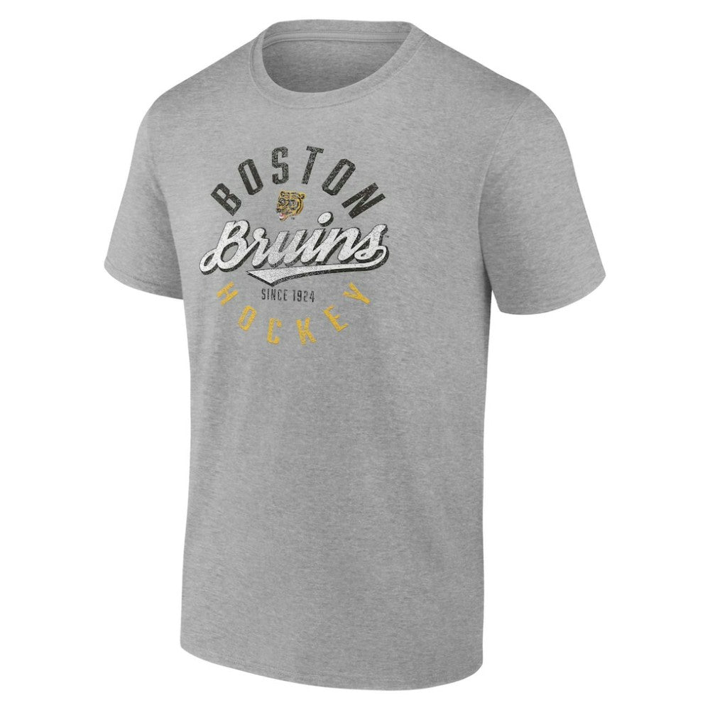 Boston Bruins Fanatics Emblem T-Shirt Gray
