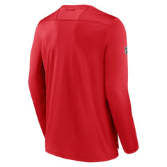 Calgary Flames Fanatics Authentic Pro Tech Long Sleeve T-Shirt Red
