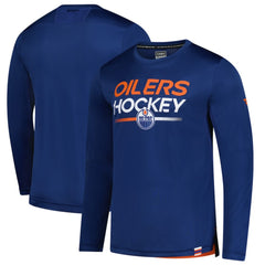Edmonton Oilers Fanatics Authentic Pro Tech Long Sleeve T-Shirt Royal