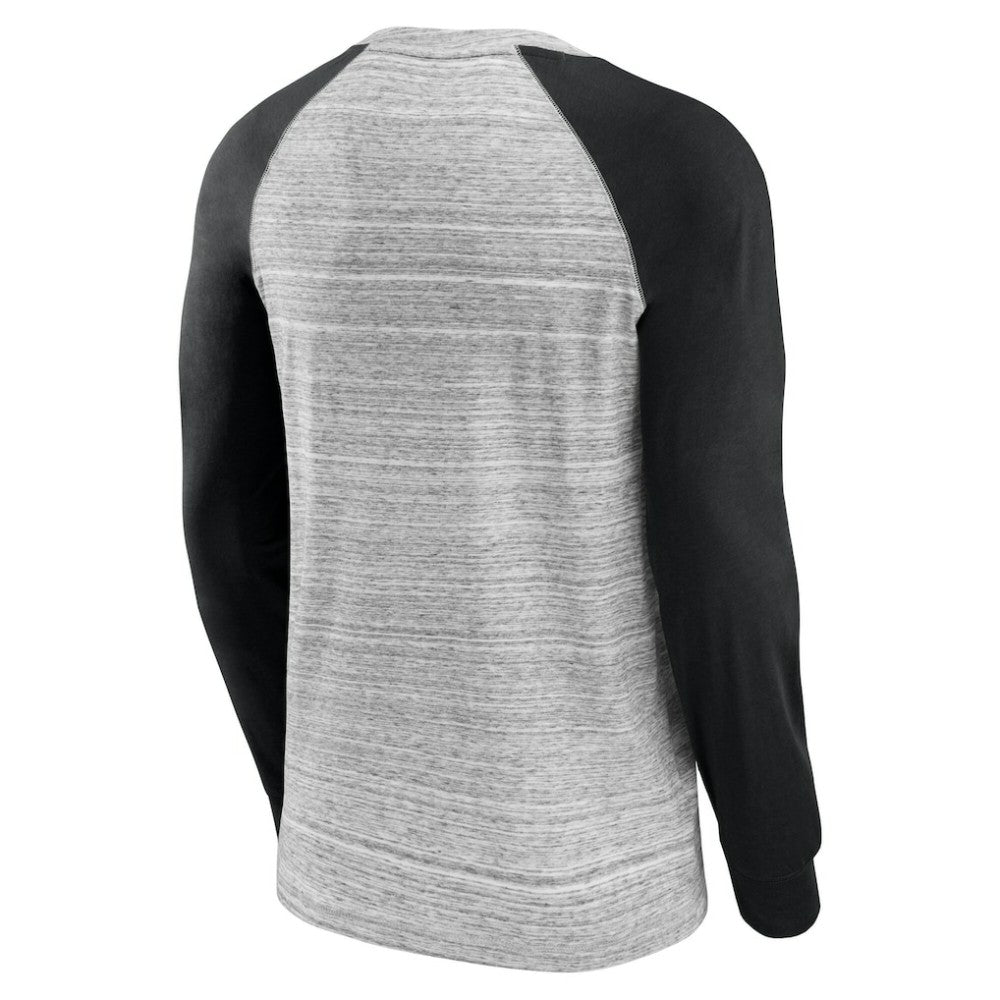 San Francisco Giants Iconic Streaky Raglan Long Sleeve T-Shirt Gray/Black
