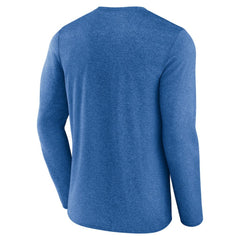 St. Louis Blues Fanatics Sweep Iconic Synthetic Long Sleeve T-Shirt Heather Blue