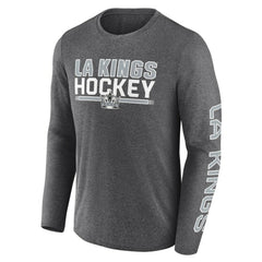 Los Angeles Kings Fanatics Sweep Iconic Synthetic Long Sleeve T-Shirt Heather Charcoal
