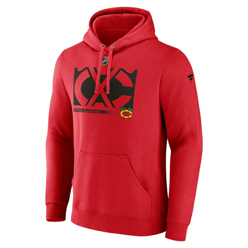 Chicago Blackhawks Fanatics Fleece Pullover Hoodie Red