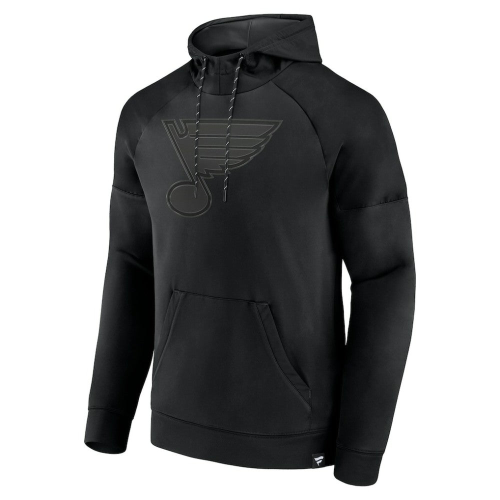 St. Louis Blues Fanatics Black Ice Defender Raglan Pullover Hoodie