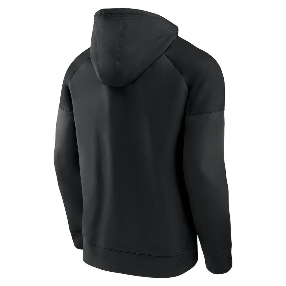 Seattle Kraken Fanatics Black Ice Defender Raglan Pullover Hoodie