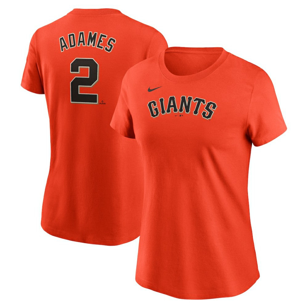 Willy Adames San Francisco Giants Women's Cooperstown Collection Fuse Name & Number T-Shirt Orange | Nike