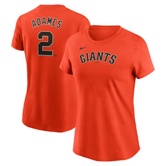 Willy Adames San Francisco Giants Women's Cooperstown Collection Fuse Name & Number T-Shirt Orange | Nike