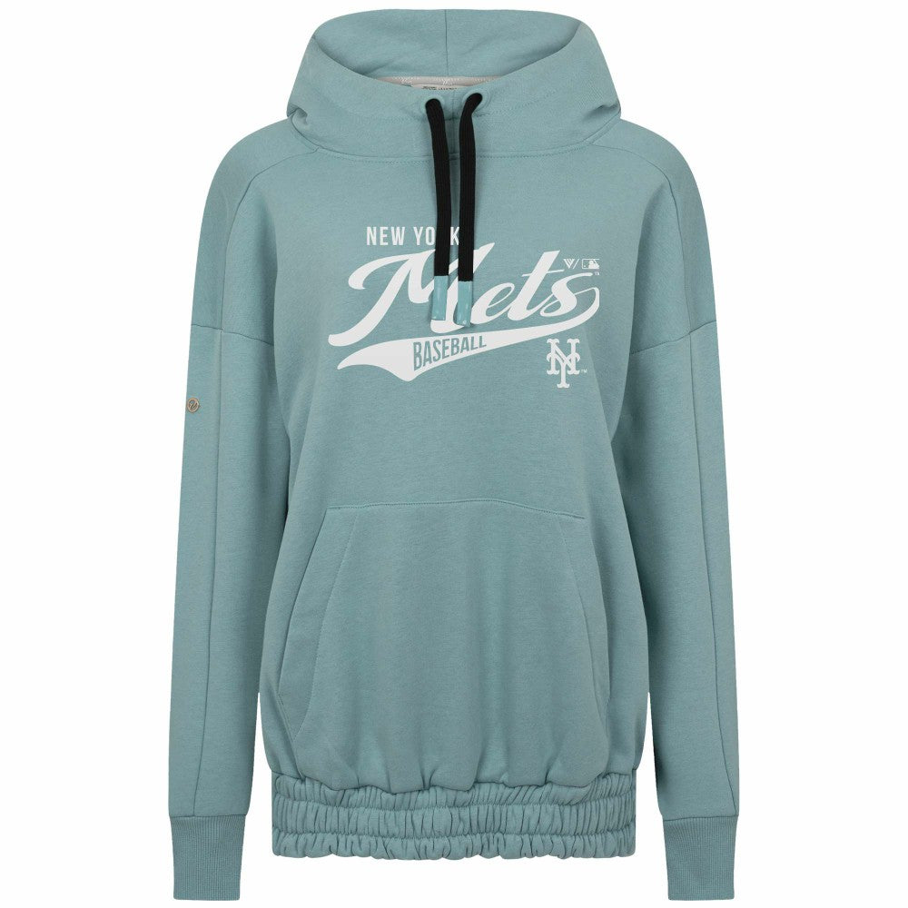 New York Mets Levelwear Women's Waterfall Glide Pullover Hoodie Blue