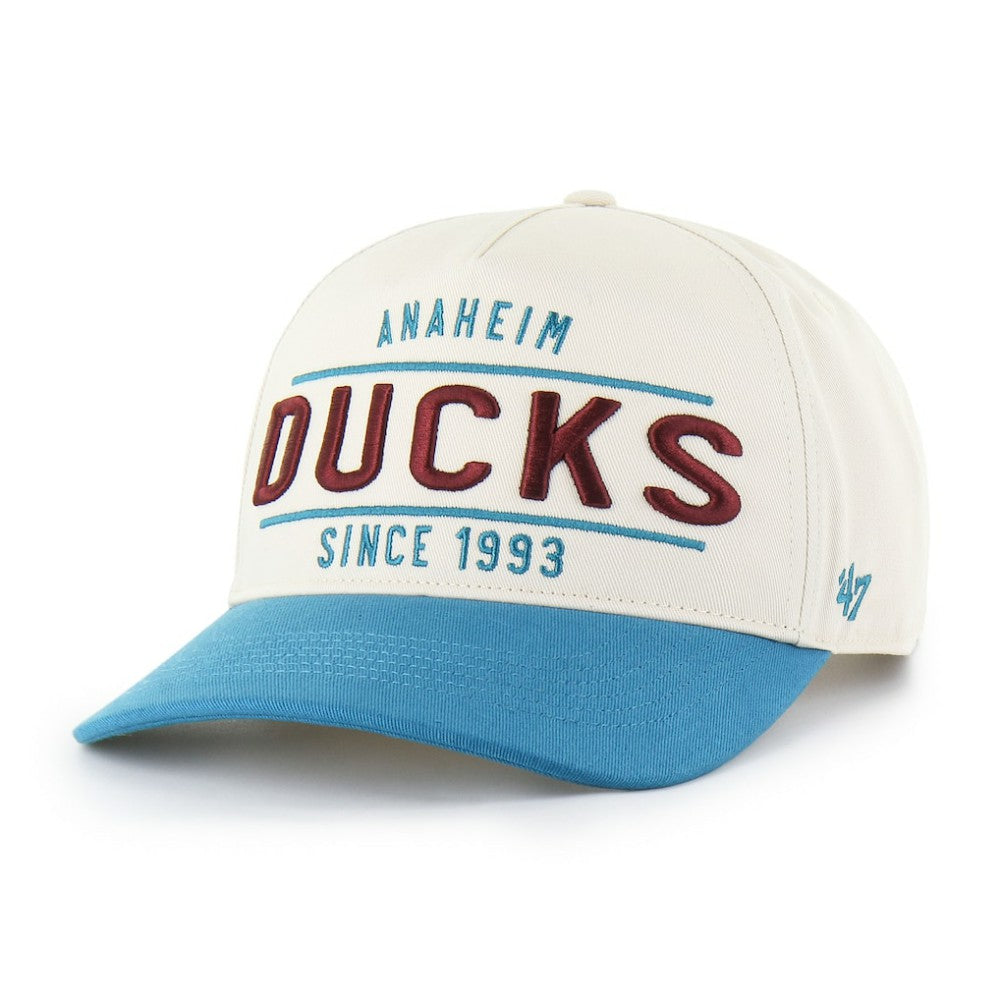 Anaheim Ducks '47 Expansion Debut Two-Tone Hitch Adjustable Hat Cream/Teal