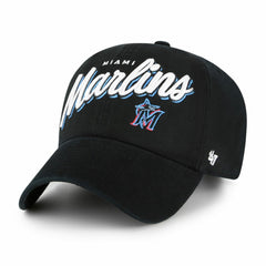 Miami Marlins Women's Ariana Clean Up Adjustable Hat Black | 47 brand