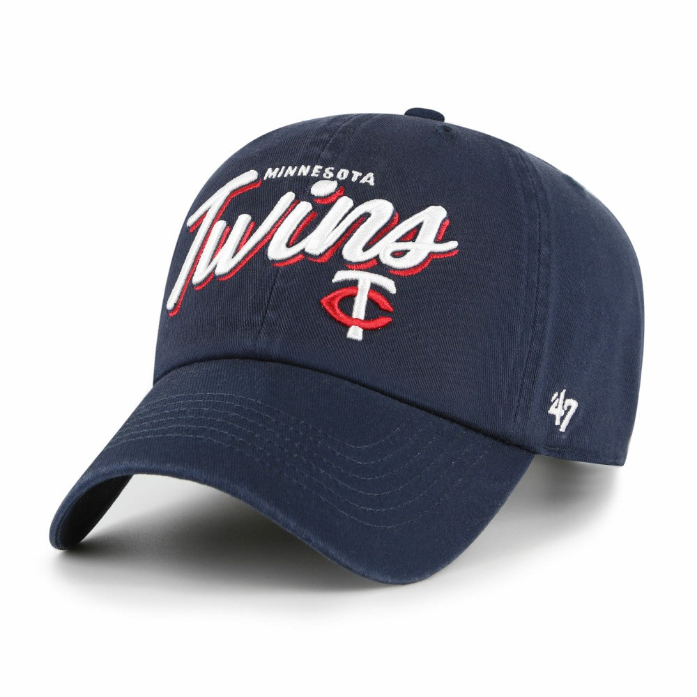 Minnesota Twins Women's Ariana Clean Up Adjustable Hat Navy | 47 brand
