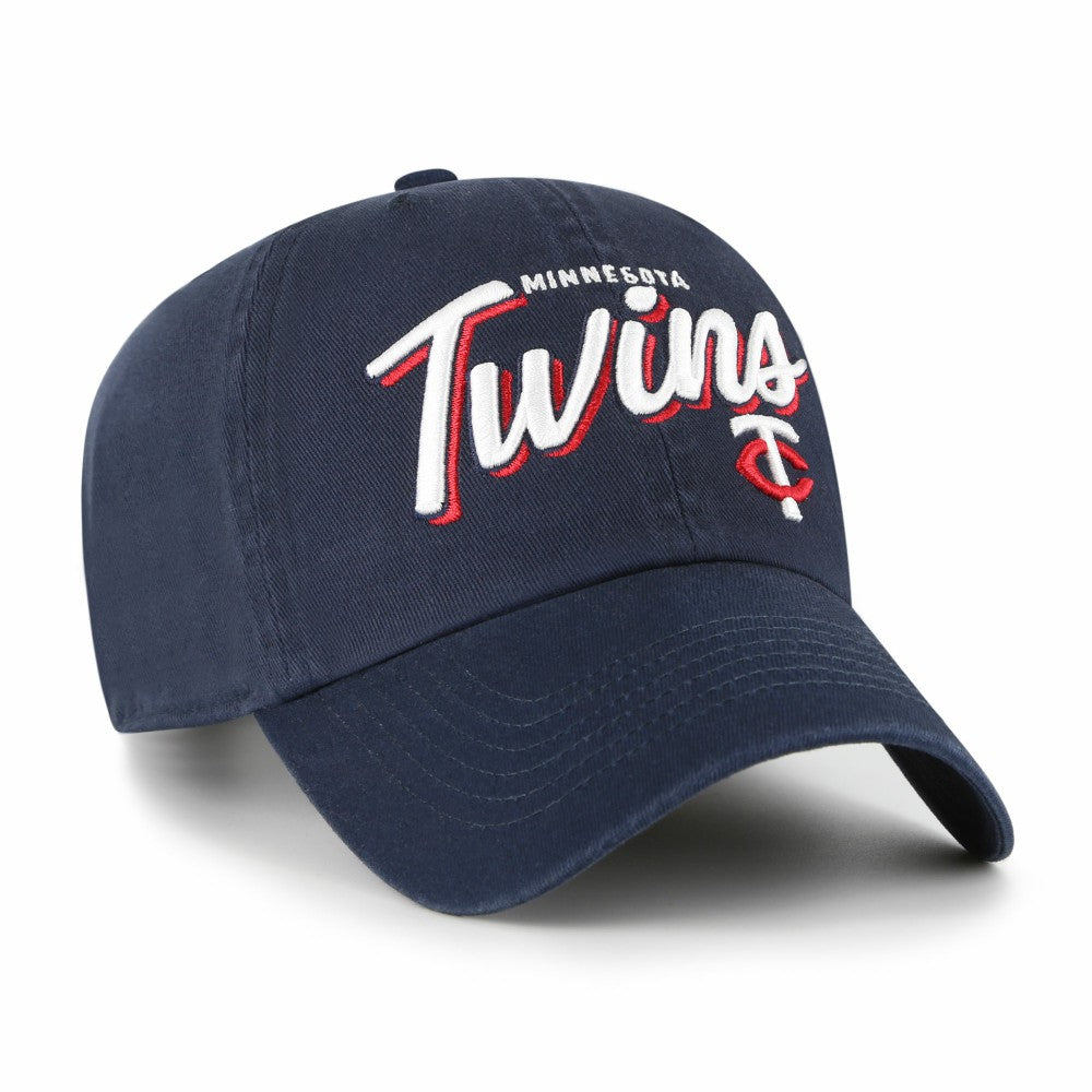 Minnesota Twins Women's Ariana Clean Up Adjustable Hat Navy | 47 brand
