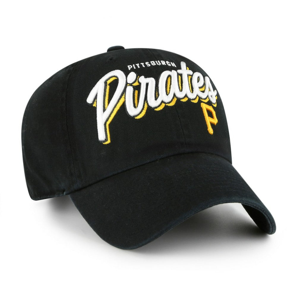 Pittsburgh Pirates Women's Ariana Clean Up Adjustable Hat Black | 47 brand