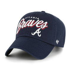 Atlanta Braves Women's Ariana Clean Up Adjustable Hat Navy | 47 brand