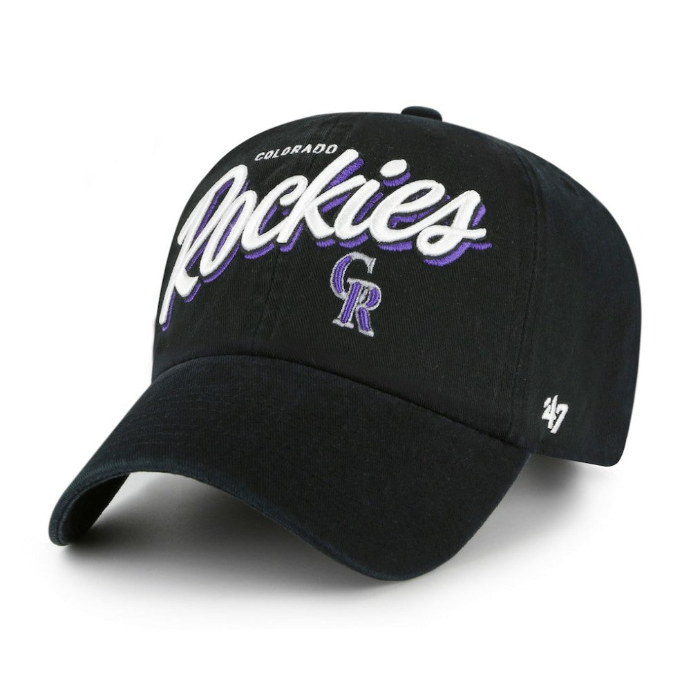 Colorado Rockies Women's Ariana Clean Up Adjustable Hat Black | 47 brand