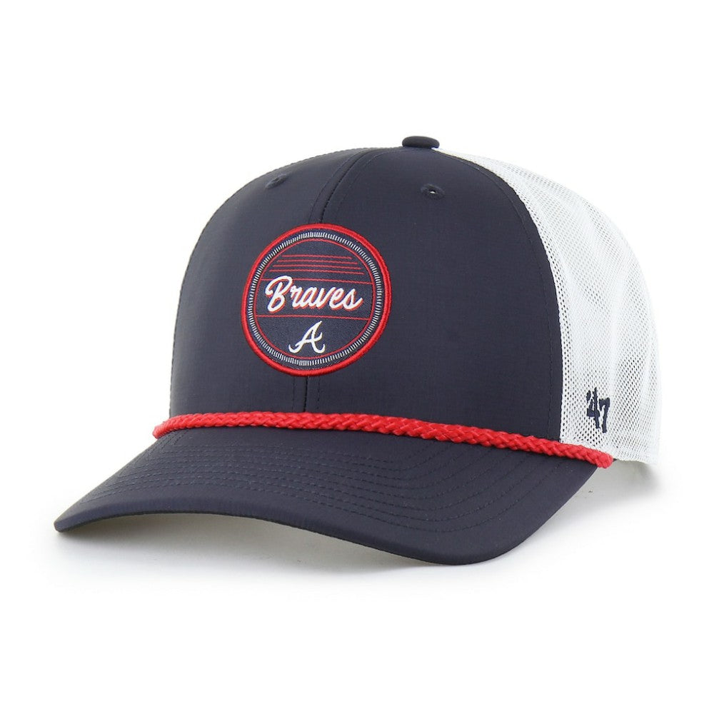 Atlanta Braves Fairway Trucker Adjustable Hat Navy/White | 47 brand