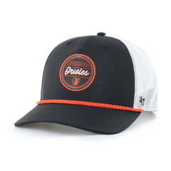 Baltimore Orioles Fairway Trucker Adjustable Hat Black/White | 47 brand