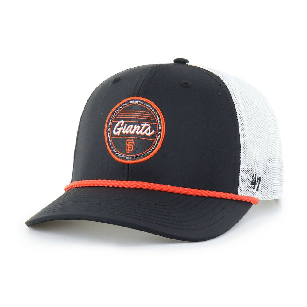 San Francisco Giants Fairway Trucker Adjustable Hat Black/White | 47 brand