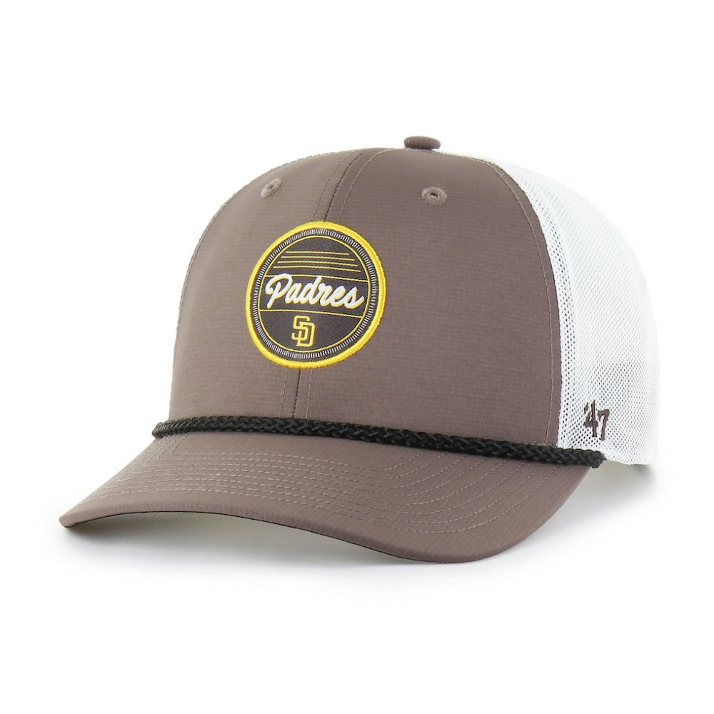 San Diego Padres Fairway Trucker Adjustable Hat Brown/White | 47 brand