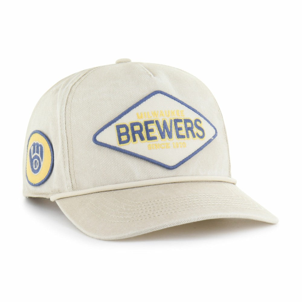Milwaukee Brewers Cairn Hitch Adjustable Hat Khaki | 47 brand