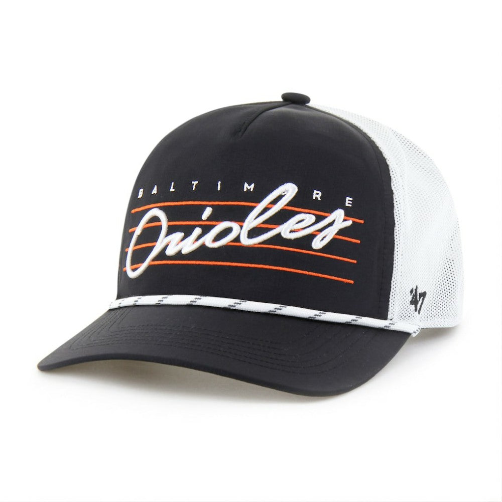 Baltimore Orioles Brrr Downburst Mesh Hitch Adjustable Hat Black | 47 brand
