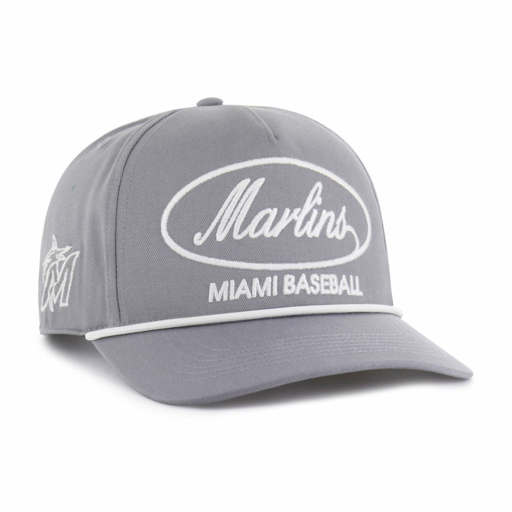 Miami Marlins Foundational Hitch Adjustable Hat Gray | 47 brand