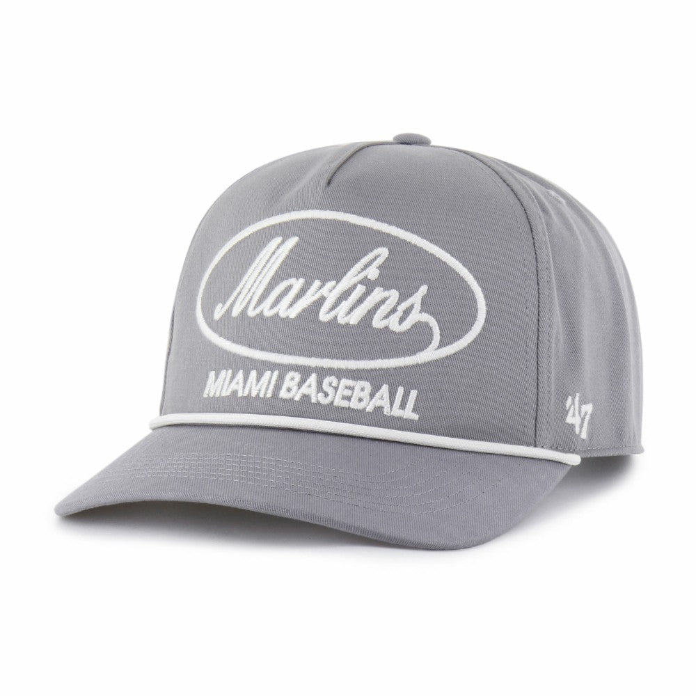 Miami Marlins Foundational Hitch Adjustable Hat Gray | 47 brand