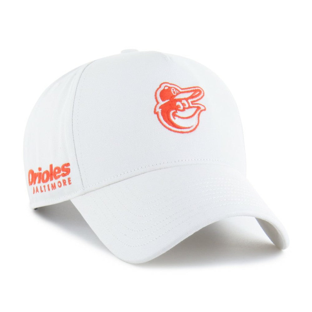 Baltimore Orioles Foundational Pinch Offside Adjustable Hat White | 47 brand