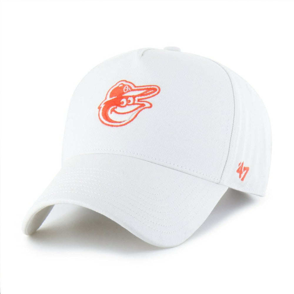 Baltimore Orioles Foundational Pinch Offside Adjustable Hat White | 47 brand
