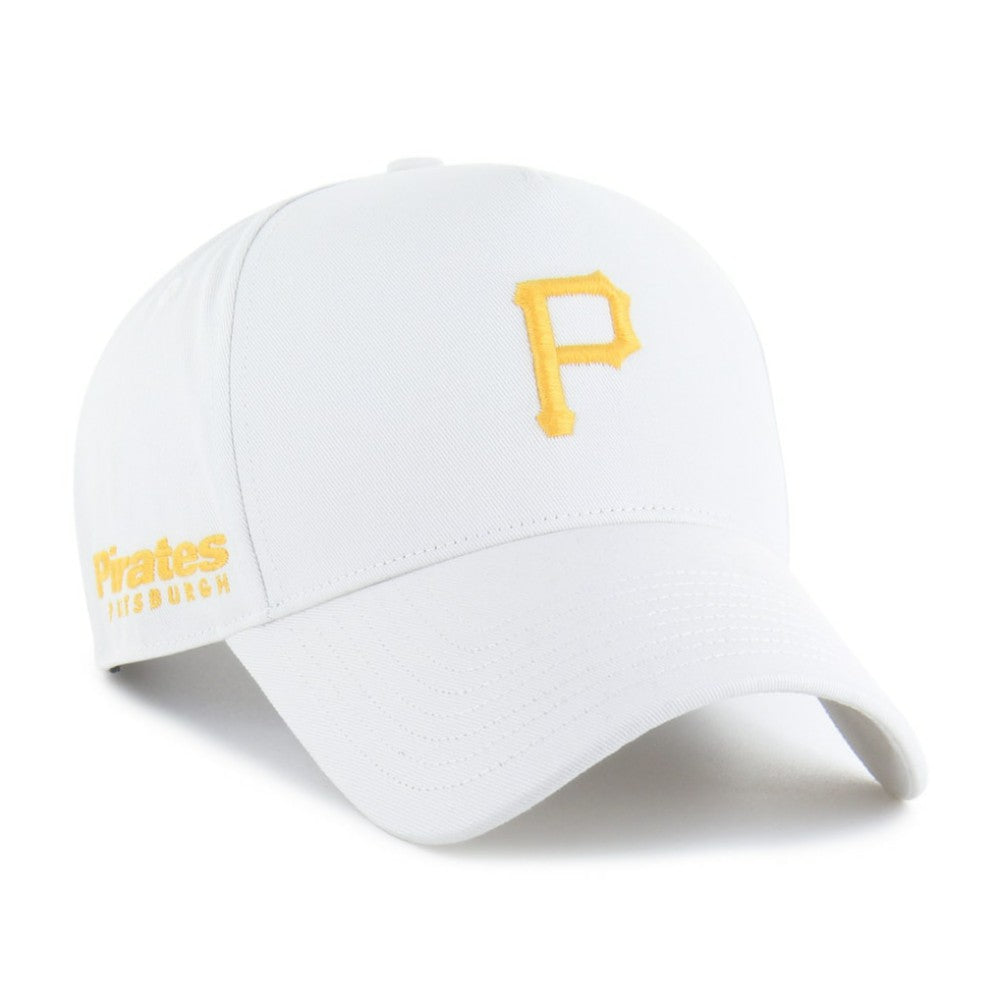 Pittsburgh Pirates Foundational Pinch Offside Adjustable Hat White | 47 brand
