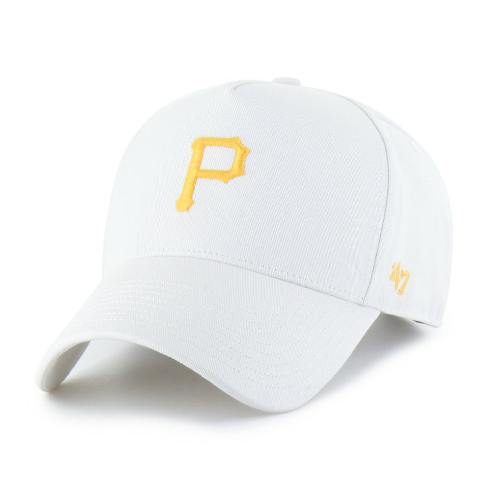 Pittsburgh Pirates Foundational Pinch Offside Adjustable Hat White | 47 brand