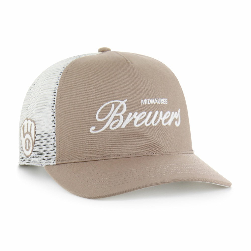 Milwaukee Brewers Foundational Mesh Hitch Adjustable Hat Brown | 47 brand
