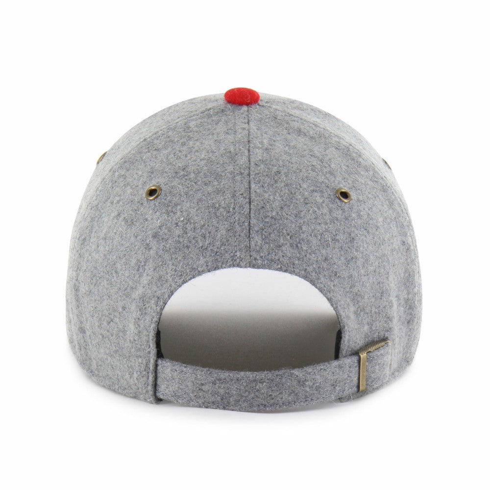Los Angeles Angels Golden Age Wool Clean Up Adjustable Hat Gray/Red | 47 brand