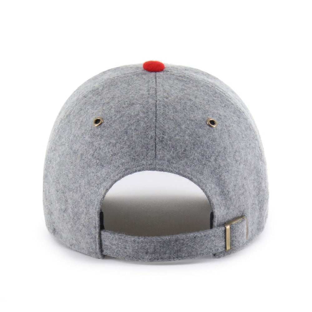 Cincinnati Reds Golden Age Wool Clean Up Adjustable Hat Gray/Red | 47 brand