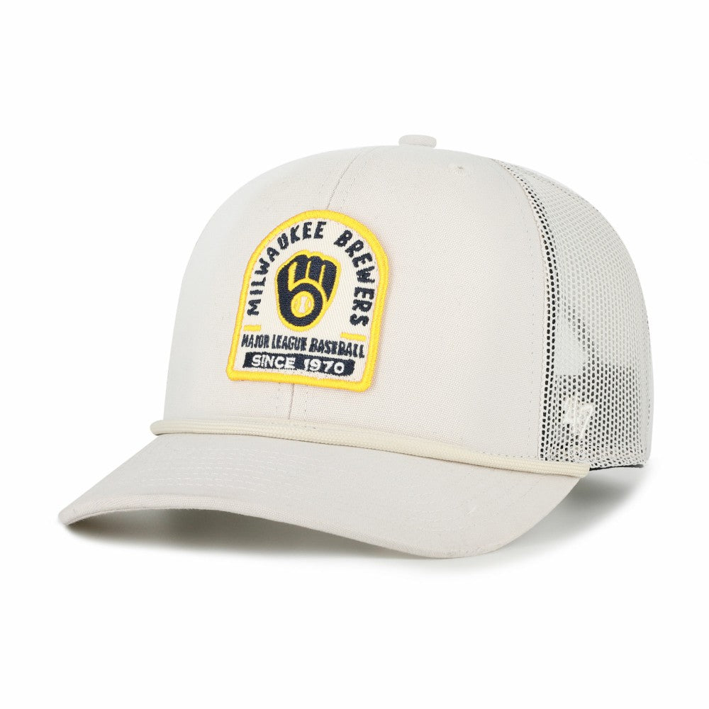 Milwaukee Brewers Gravestone Adjustable Trucker Hat Cream | 47 brand