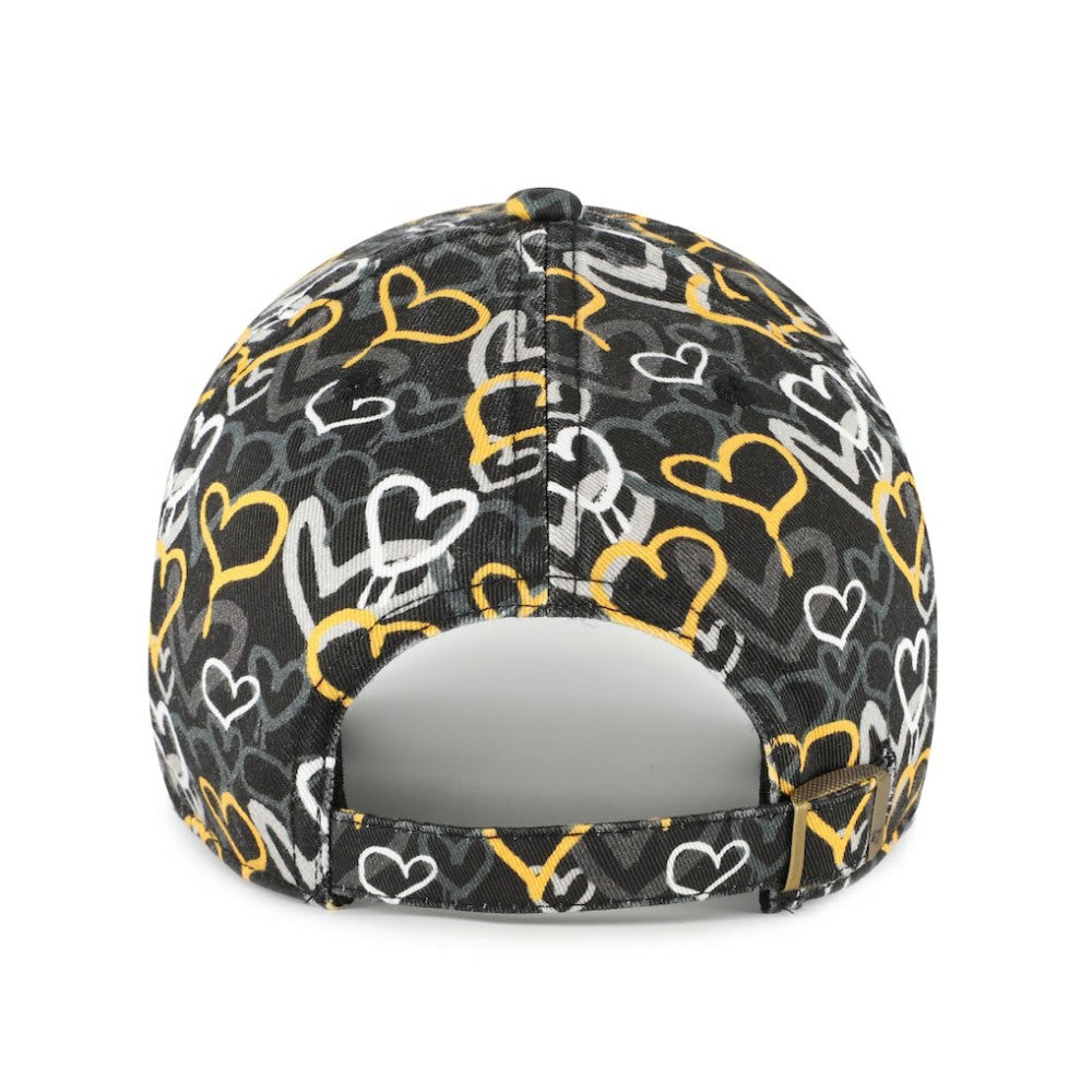 Pittsburgh Pirates Girls Youth Mural Clean Up Adjustable Hat Black | 47 brand