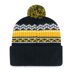 Pittsburgh Pirates Youth Polar Vortex Cuffed Knit Hat with Pom Black | 47 brand