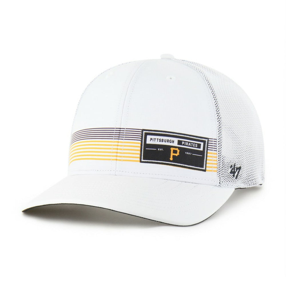 Pittsburgh Pirates Rangefinder brrr Trucker Adjustable Hat White | 47 brand