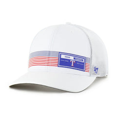 Texas Rangers Rangefinder brrr Trucker Adjustable Hat White | 47 brand